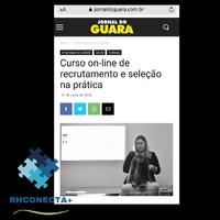 Matéria no Jornal do Guará sobre nosso curso de Recrutamento e Seleção on-line.