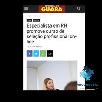 Nota no Jornal do Guará sobre a primeira turma do curso de Recrutamento e Seleção.