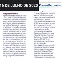 Nota no Jornal Correio Braziliense sobre o Curso de R&S na Prática